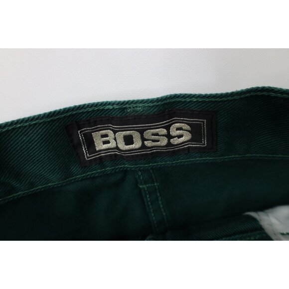 Deadstock Vintage 90s Boss Mens 29x34 Baggy Fit Skateboard Denim Jeans Green USA - Picture 7 of 15